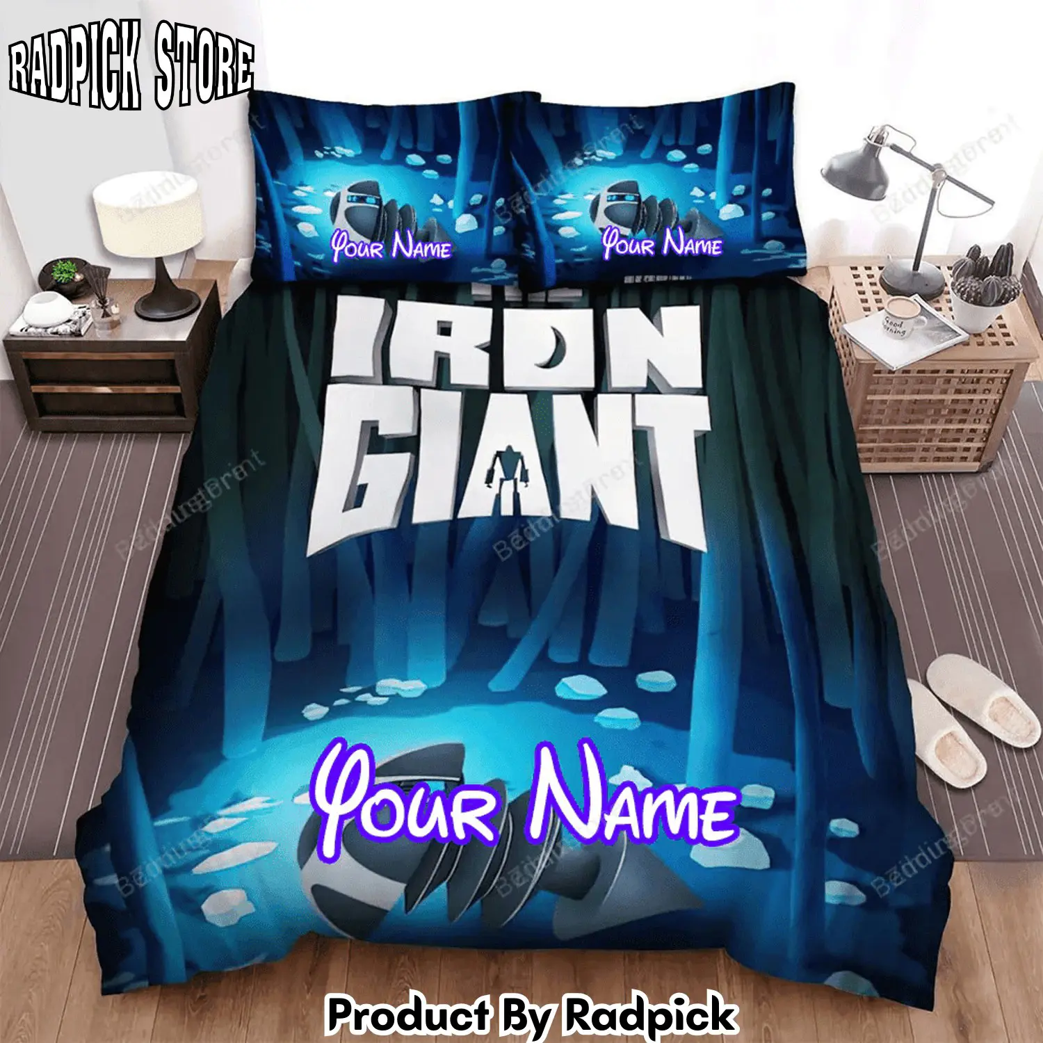 Radpick the iron giant snail movie poster bed sheets duvet cover personalized name bedding sets rp3271208